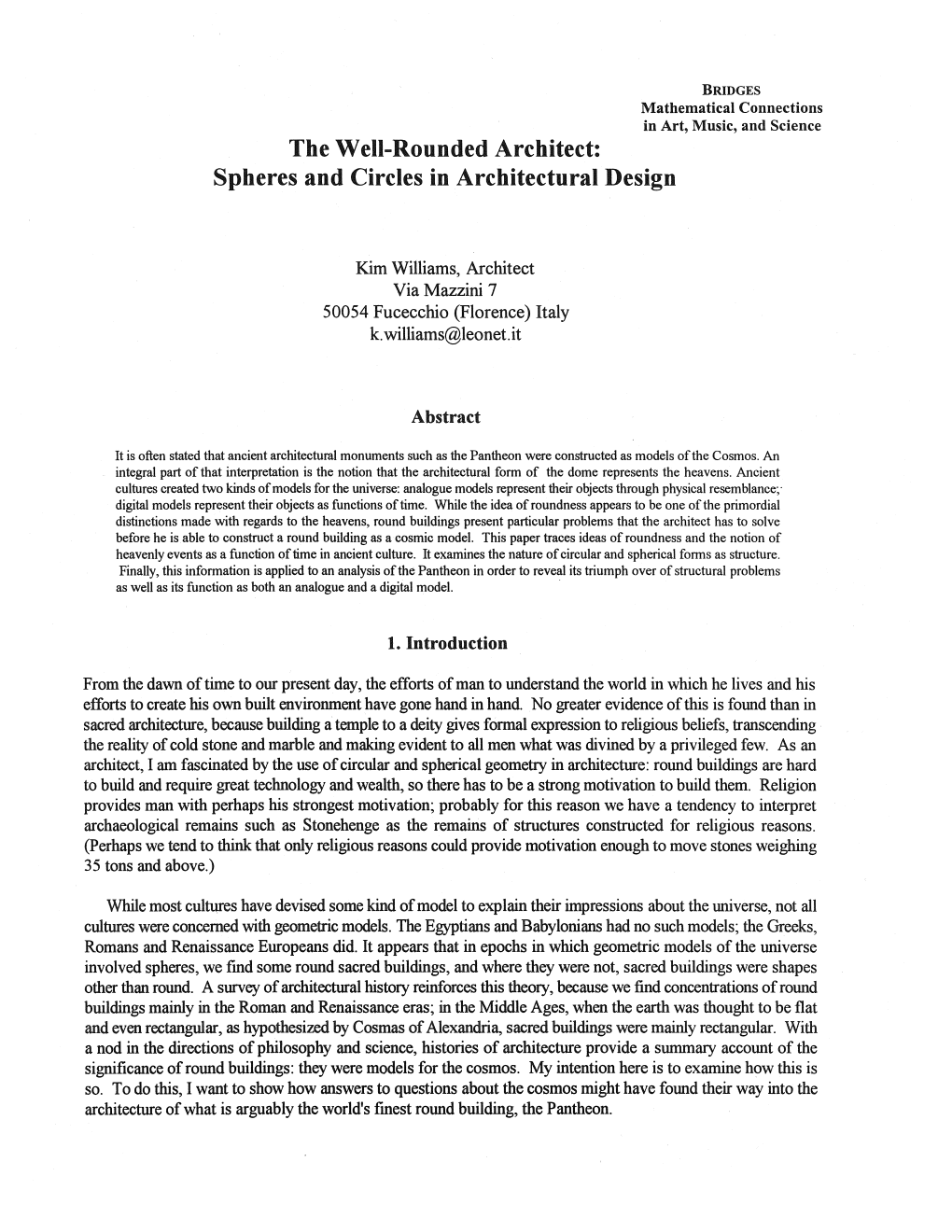 Spheres and Circles in Architectural Design