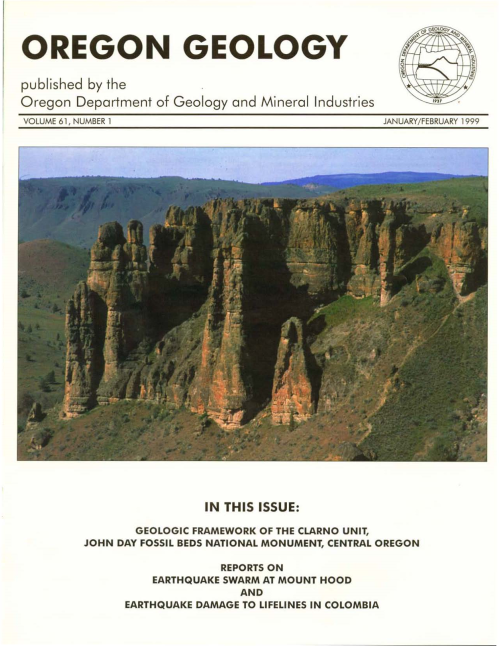 Geologic Framework of the Clarno Unit, John Day Fossil Beds National Monument, Central Oregon