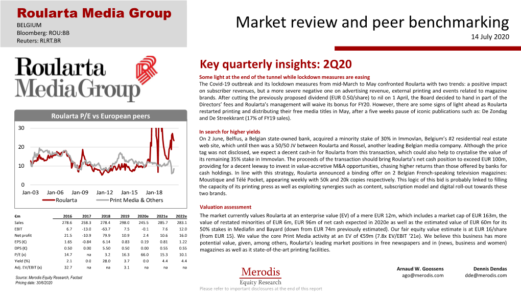 14.07.2020 Roularta Market Review by Merodis – 2020 Q2