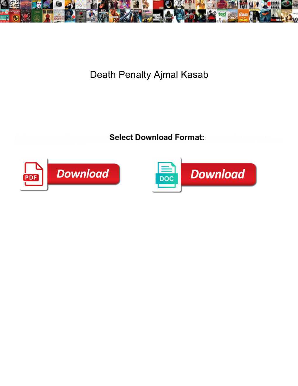 Death Penalty Ajmal Kasab