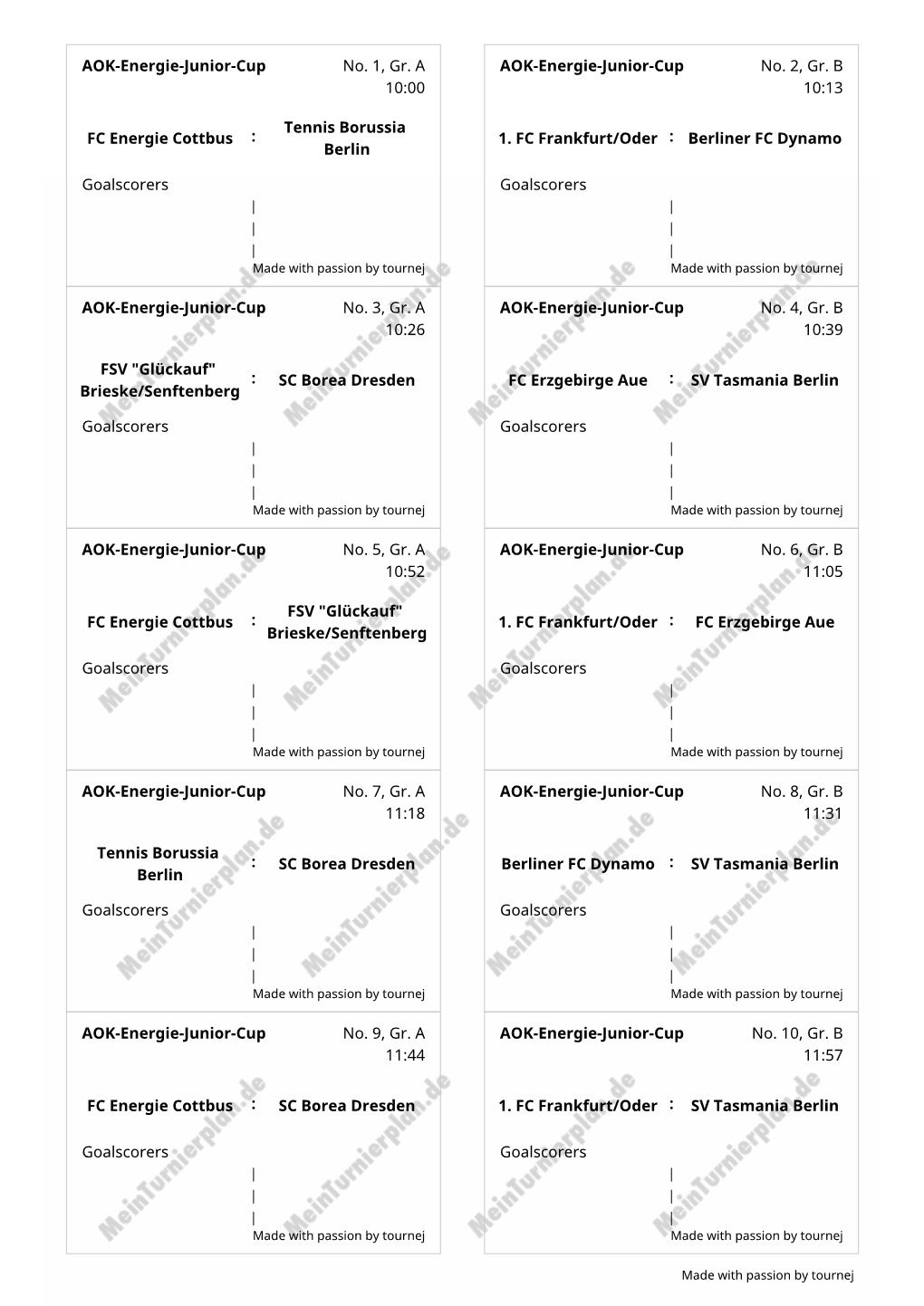 AOK-Energie-Junior-Cup No. 1, Gr. a 10:00 FC Energie Cottbus