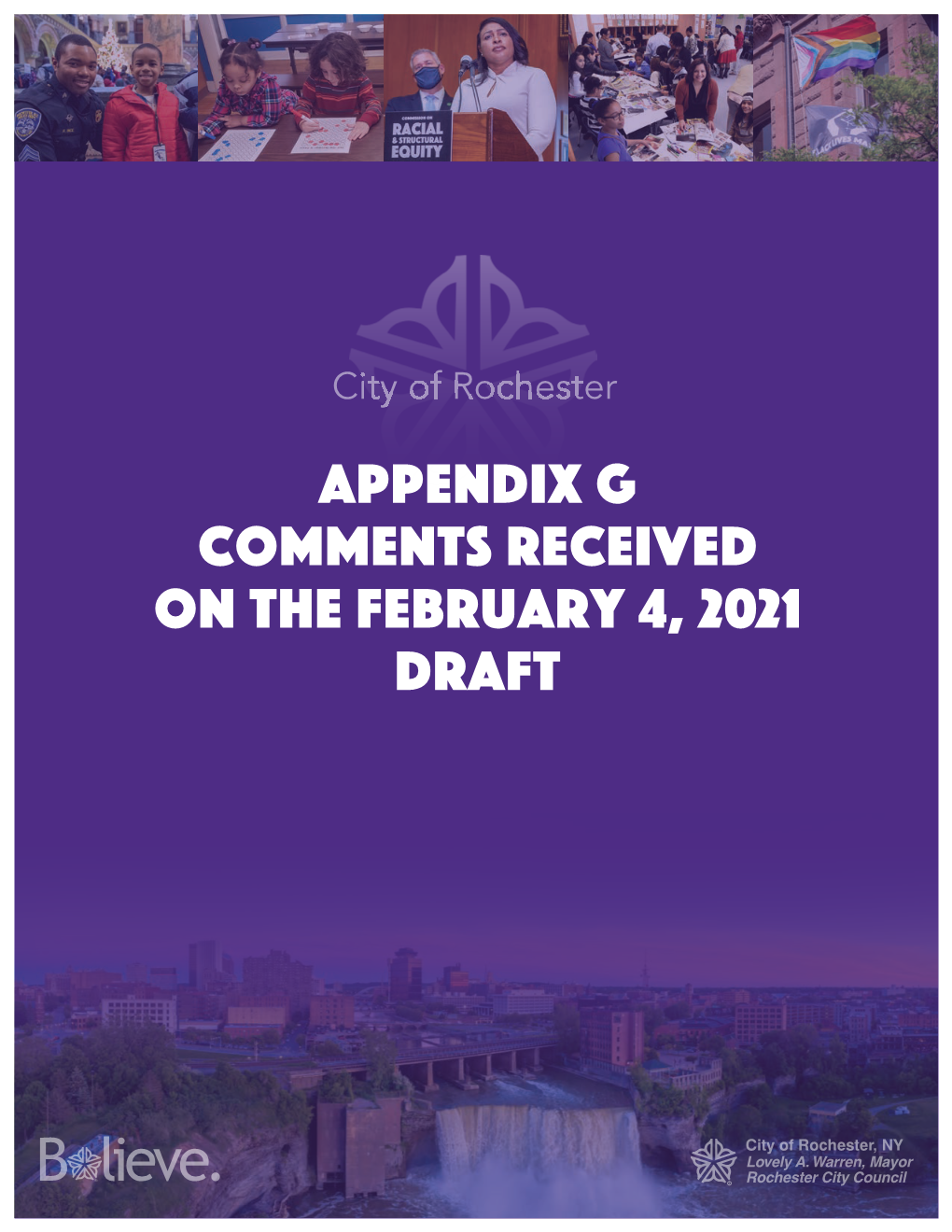 Appendix G Comments Received on the February 4, 2021 Draft