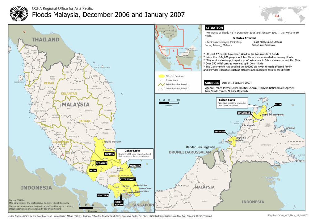 Floods Malaysia, December 2006 and January 2007