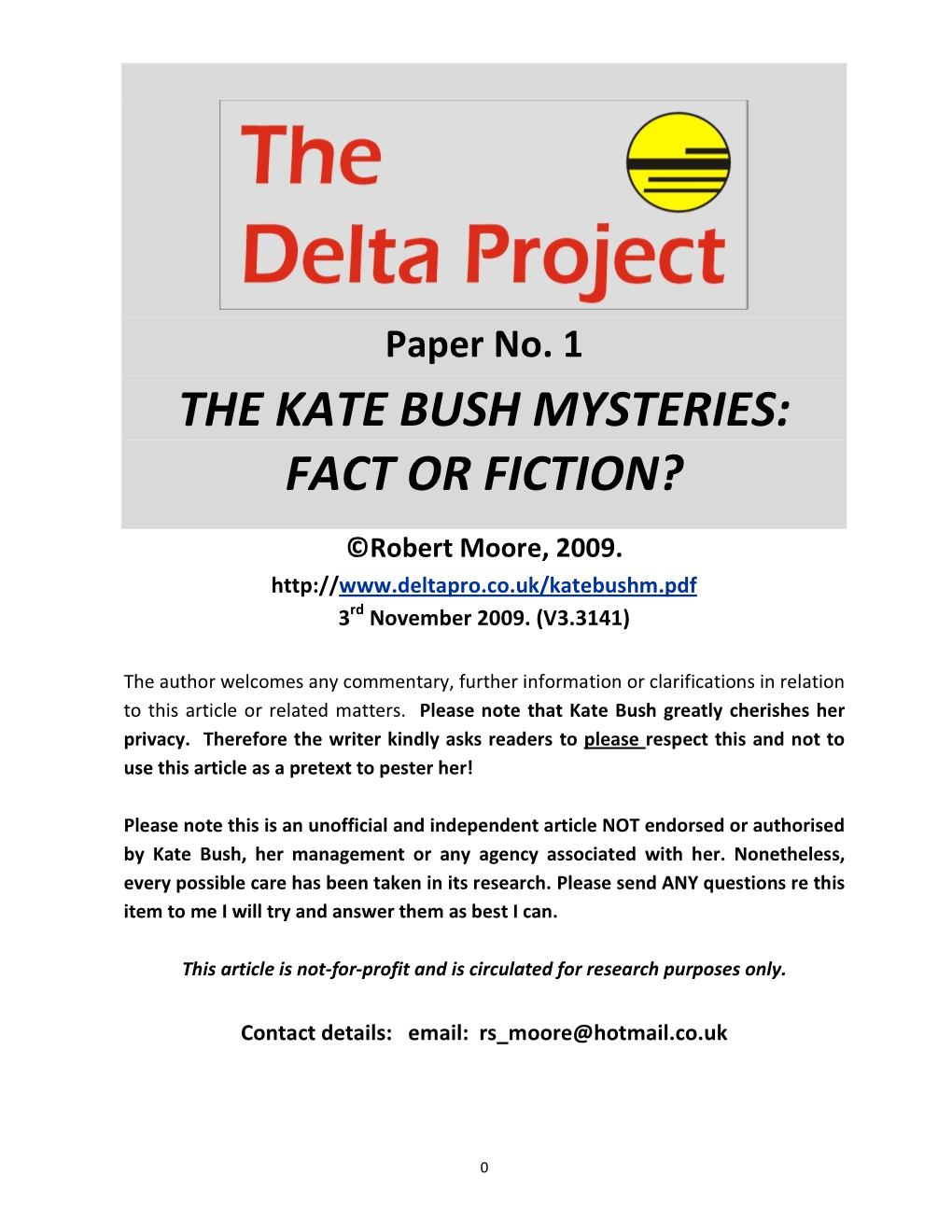 The Kate Bush Mysteries: Fact Or Fiction?