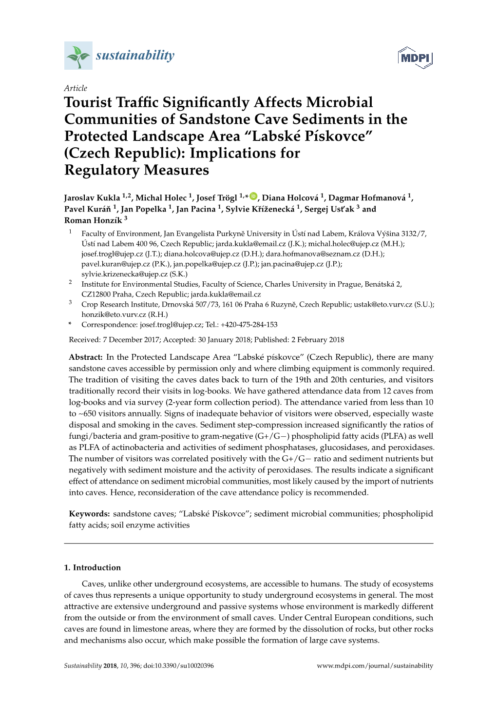 Tourist Traffic Significantly Affects Microbial Communities Of