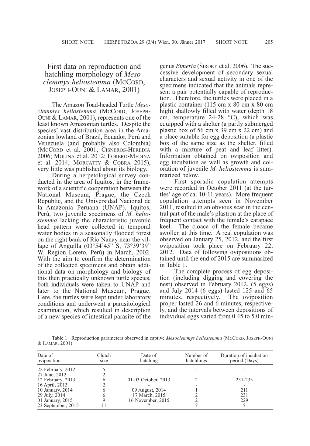 Clemmys Heliostemma (Mccord, Joseph-Ouni & Lamar