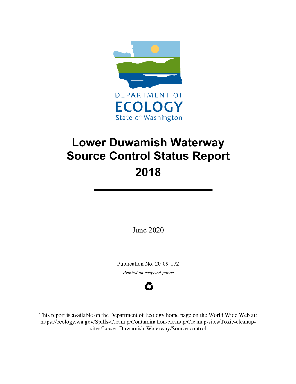 Lower Duwamish Waterway Source Control Status Report 2018