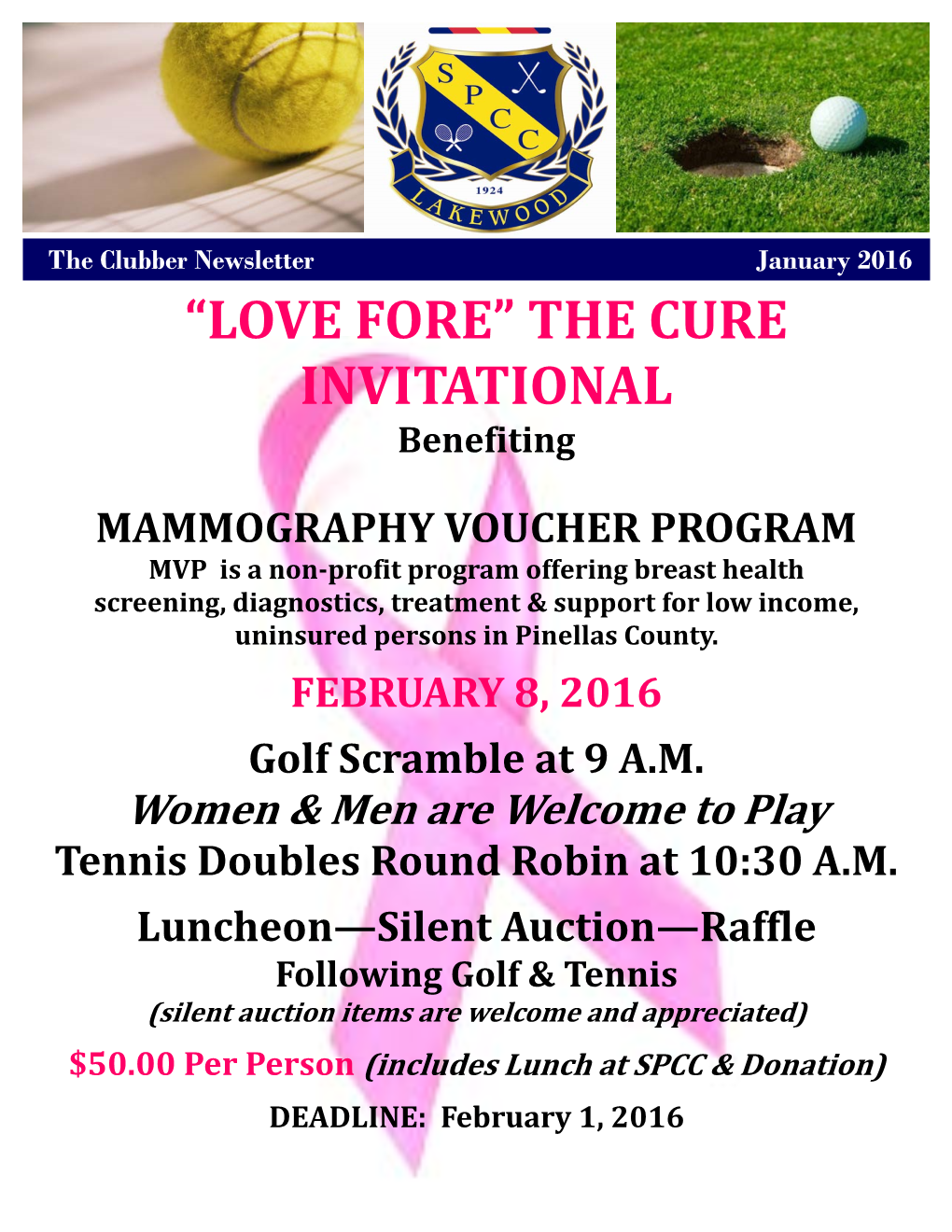 THE CURE INVITATIONAL Benefiting