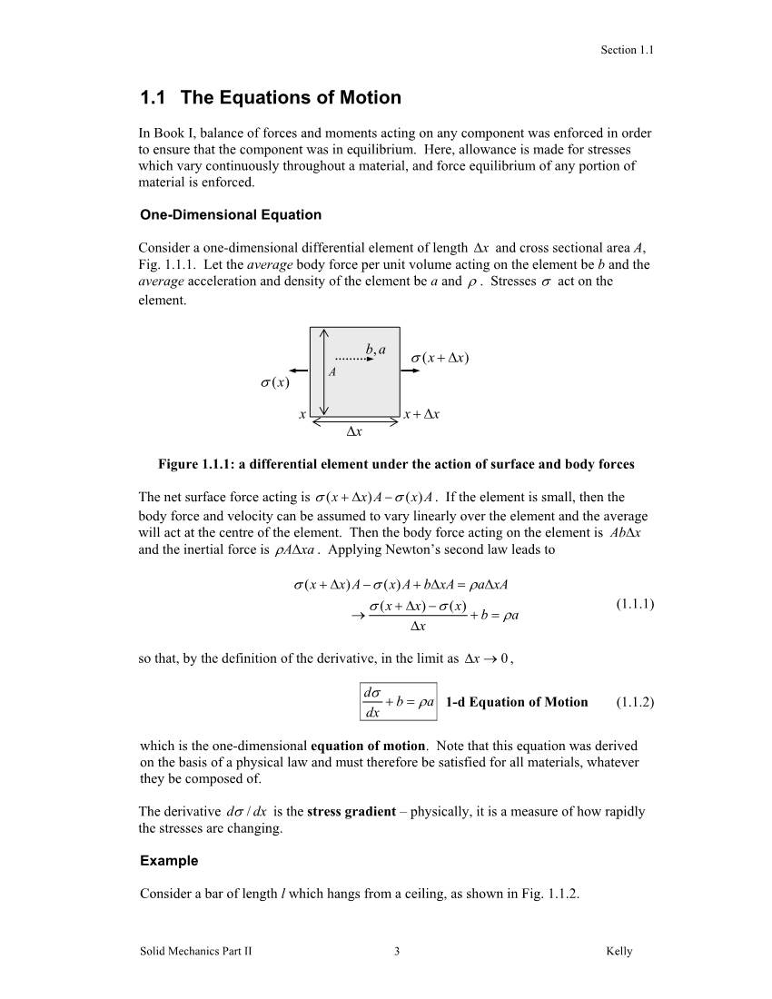 1.1 the Equations of Motion