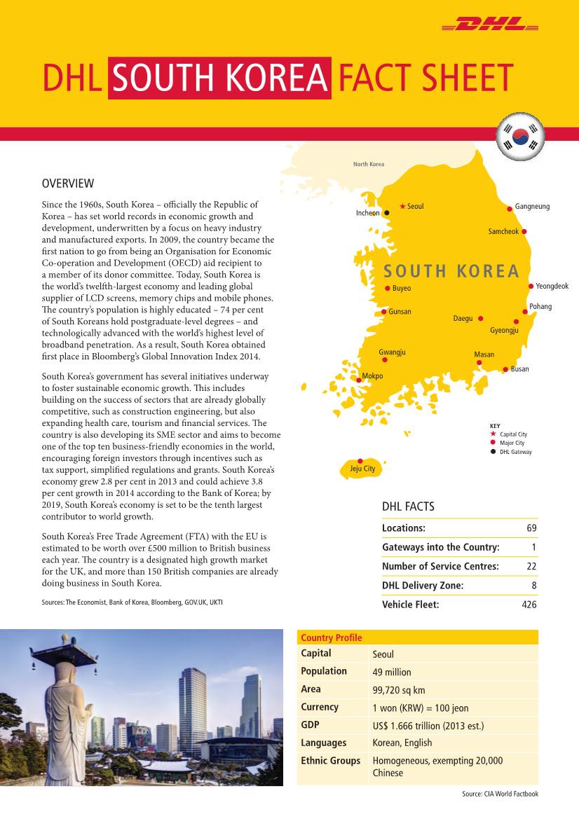 Dhl South Korea Fact Sheet