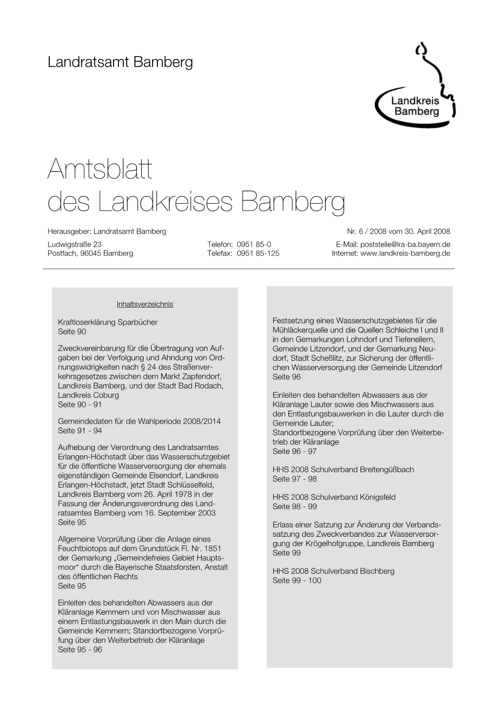 Amtsblatt Des Landkreises Bamberg