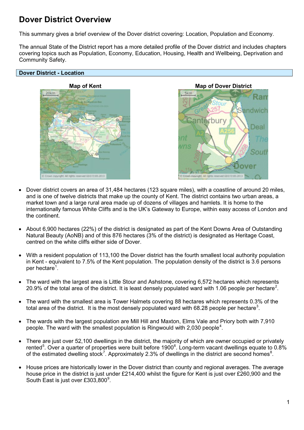 Dover District Overview