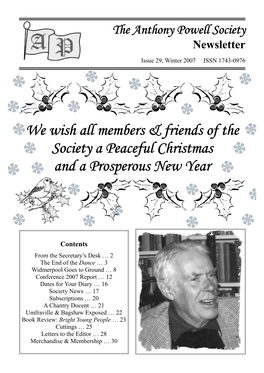 We Wish All Members & Friends of the Society a Peaceful Christmas and A