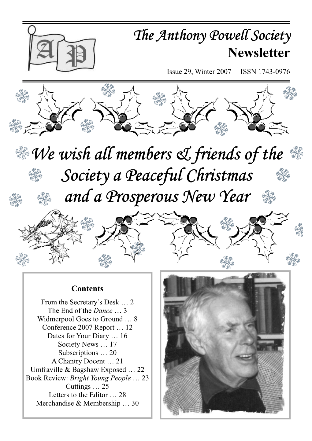 We Wish All Members & Friends of the Society a Peaceful Christmas and A