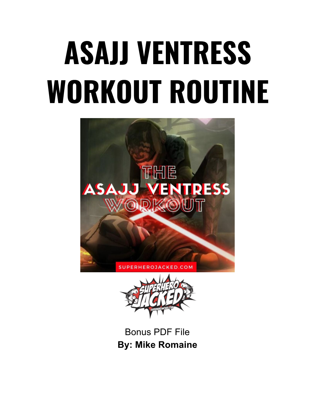 Asajj Ventress Workout Routine