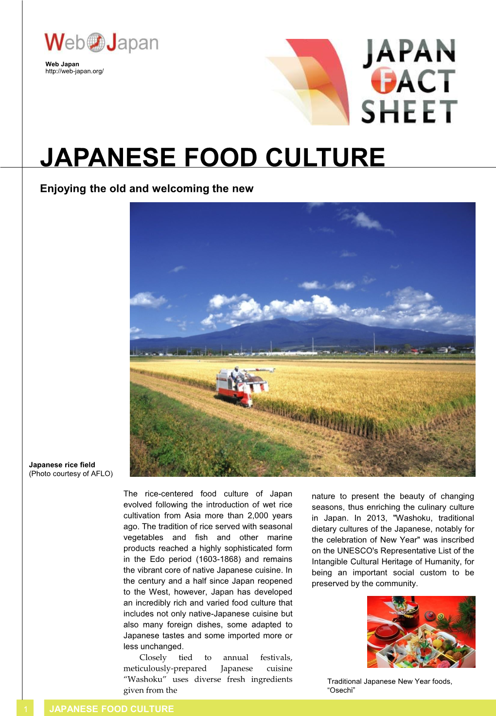 Japanese Food Culture