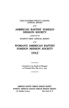 American Baptist Foreign Mission Society