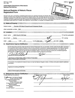 National Register of Historic Places Registration Form