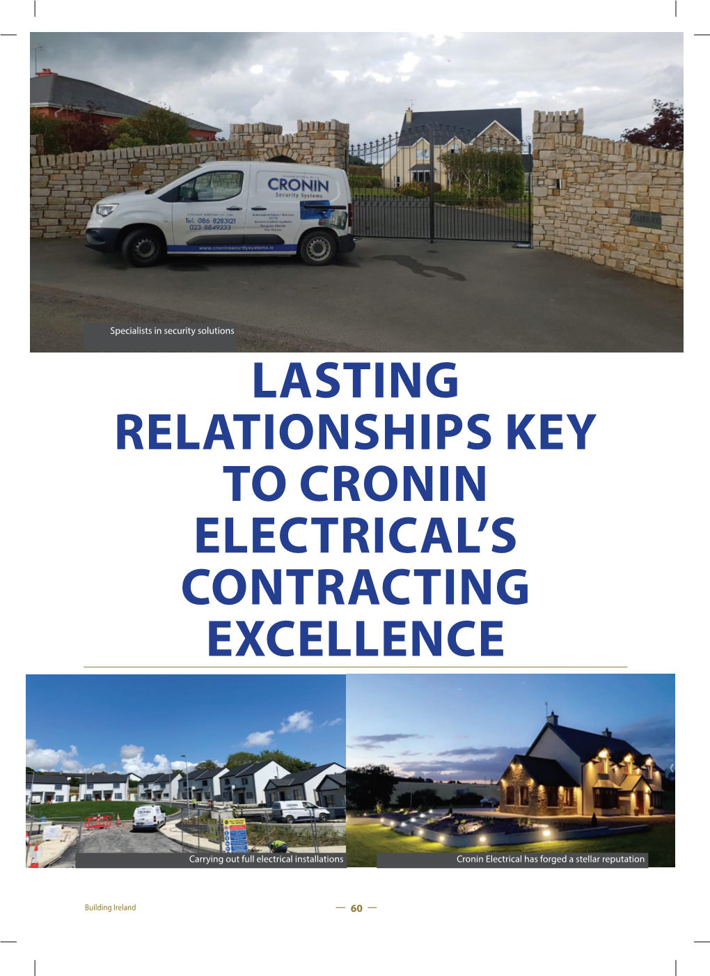 Lasting Relationships Key to Cronin Electrical's