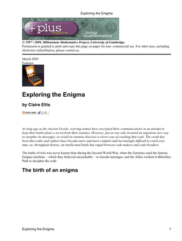Exploring the Enigma