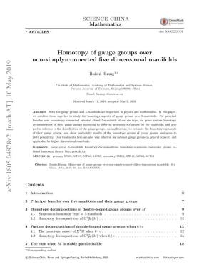 Homotopy of Gauge Groups Over Non-Simply-Connected Five