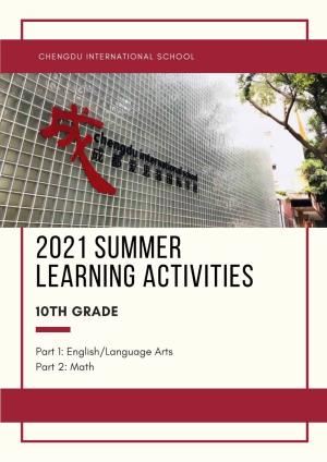 2021 Summer Learning Activities