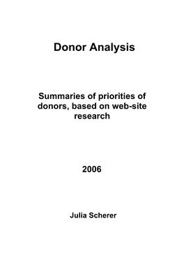 Donor Analysis