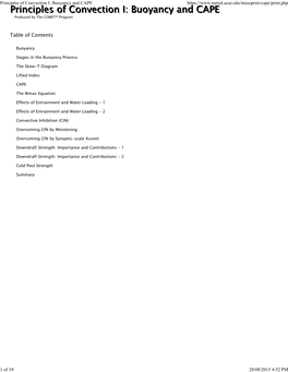 Principles of Convection I: Buoyancy and CAPE