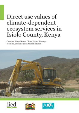 Direct Use Values of Climate-Dependent Ecosystem Services in Isiolo County, Kenya