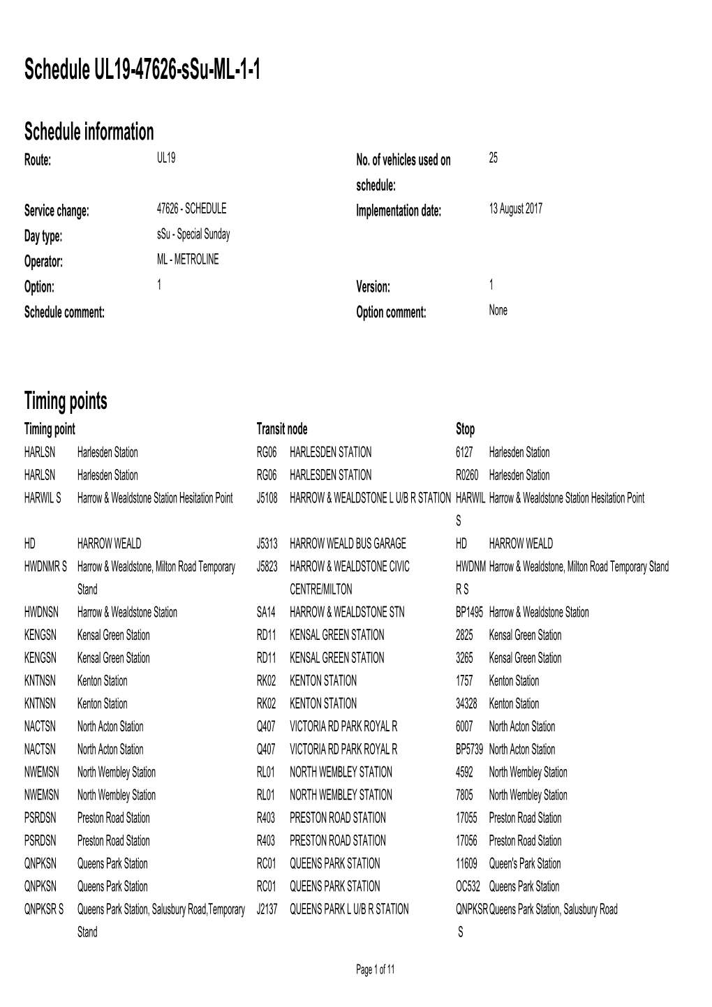 Standard Schedule UL19-47626-Ssu-ML-1-1