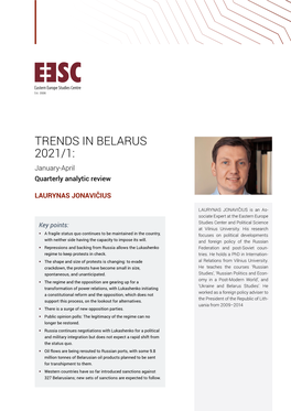 TRENDS in BELARUS 2021/1: January-April Quarterly Analytic Review