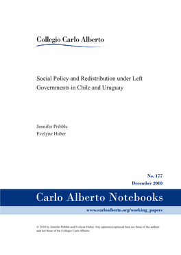 Social Policy and Redistribution Under Left Governments in Chile and Uruguay