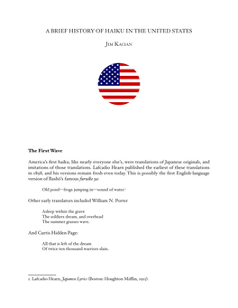 A Brief History of Haiku in the United States.Pdf