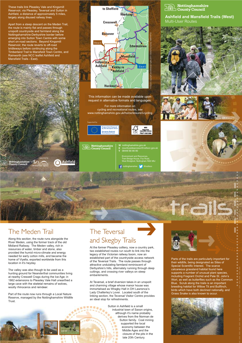 Trails and Map for Ashfield and Mansfield Trails West.Pdf