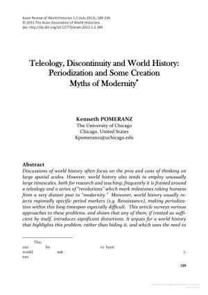 Periodization and Some Creation Myths of Modernity