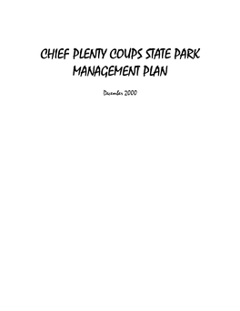 Chief Plenty Coups State Park Management Plan