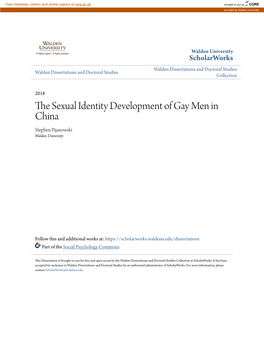 The Sexual Identity Development of Gay Men in China