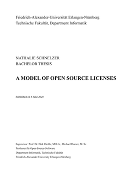 A Model of Open Source Licenses