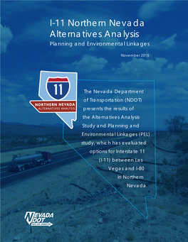 I-11 Northern Nevada Alternatives Analysis Planning and Environmental Linkages