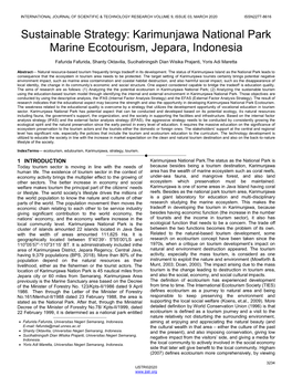 Karimunjawa National Park Marine Ecotourism, Jepara, Indonesia