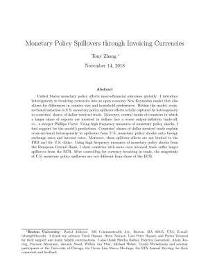 Monetary Policy Spillovers Through Invoicing Currencies