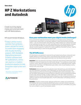 HP Z Workstations and Autodesk