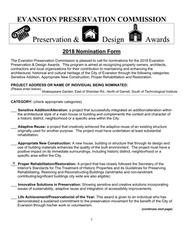 Preservation & Design Awards