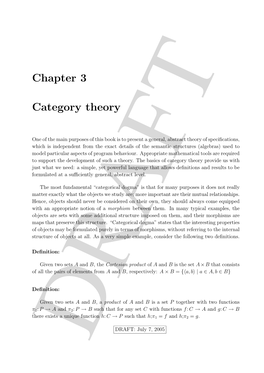 Chapter 3 Category Theory