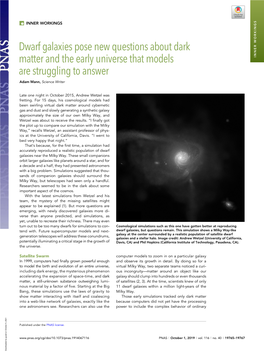 Dwarf Galaxies Pose New Questions About Dark Matter and the Early Universe That Models Are Struggling to Answer