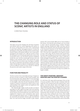 The Changing Role and Status of Scenic Artists in England
