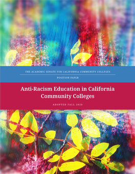 ASCCC Anti Racism Education Position Paper 2020