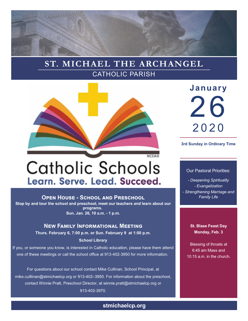 ST. MICHAEL the ARCHANGEL CATHOLIC PARISH January
