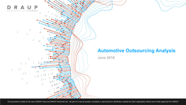 Automotive Outsouring Analysis