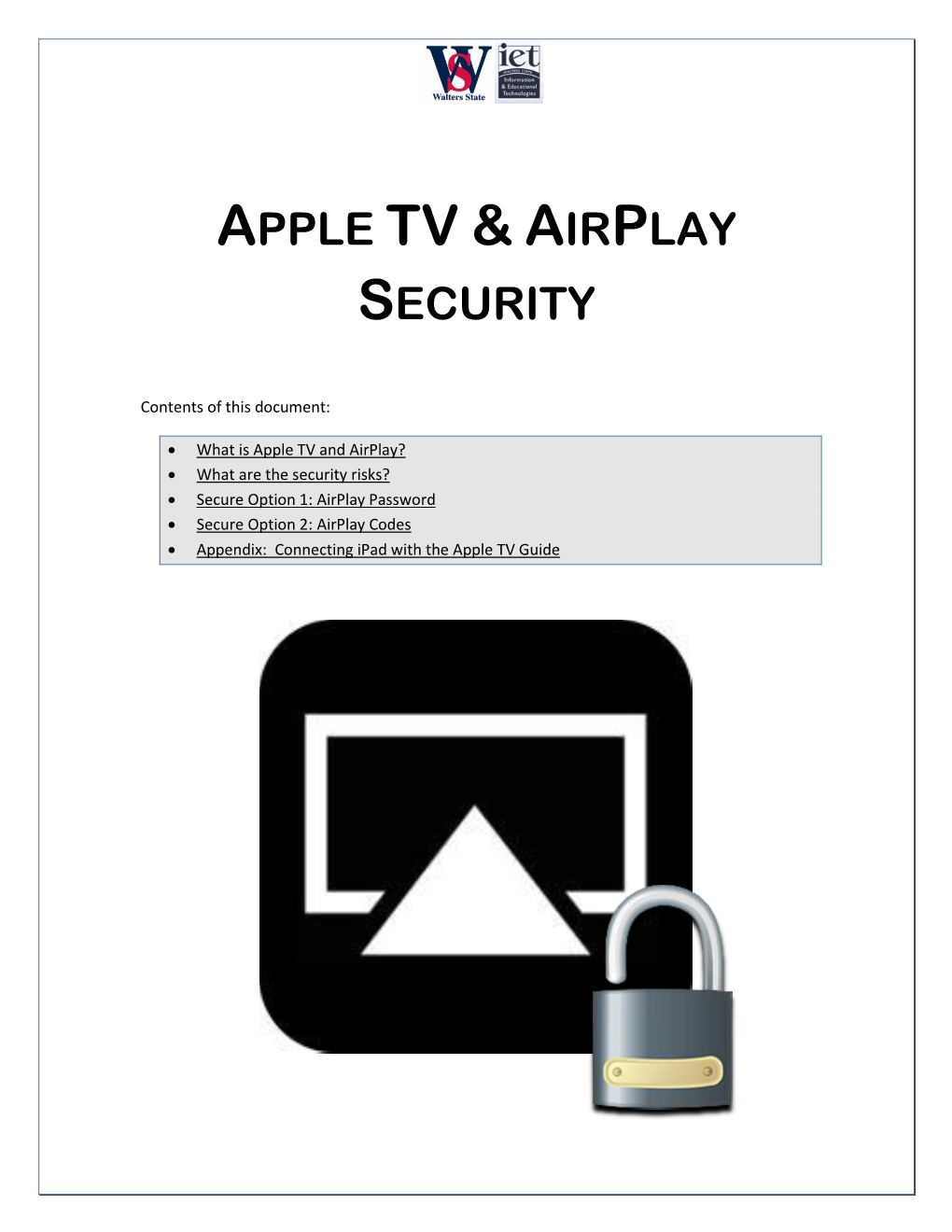 Apple TV & Airplay Security
